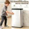 Sensor afvalbak, 45L Keukenafvalbak Met Soft close deksel, Bewegingssensor Voor Keuken, Slaapkamer, Kantoor, Zilver