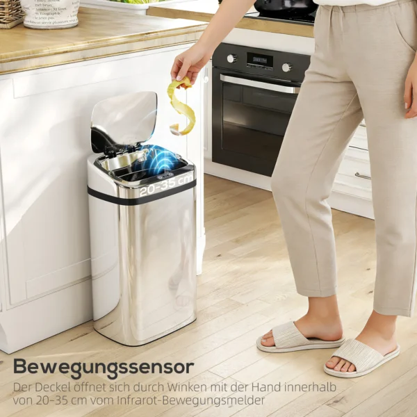 Sensor Mülleimer 30L Automatik Mülleimer Mit Bewegungssensor Für Büro, Schlafzimmer