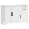 Sideboard Mit 2 Schubladen, Modernem Aufbewahrungsschrank, Verstellbarem Einlegeboden Und 3 Türen, Weiß