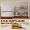 Sideboard Moderner Aufbewahrungsschrank Mit 2 Soft Close Türen Und 2 Schubladen 140x40x85 Cm, Weiß