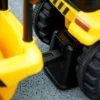 Sitzbagger Aufsitzbagger Mit Schaufel Lenkrad Kinderbagger Mit Abnehmbarem Anhänger Licht Musik Für 1 3 Jahre Gelb