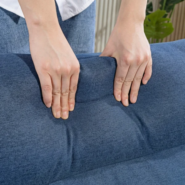 Sitzsack Mit Bettfunktion, Neigbare Lehne, Klappbar, Bis 120kg, 70 X 72 X 56 Cm, Dunkelblau