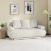 Slaapbank Met Verstelbare Rugleuning, Bedfunctie, Verborgen Opbergruimte En Corduroy Bekleding, Beige