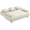 Slaapbank Met Verstelbare Rugleuning, Bedfunctie, Verborgen Opbergruimte En Corduroy Bekleding, Beige