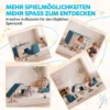 Spielsofa Samt 2 Teiliges Kindersofa Aus Schaumstoff Waschbar Modulares Kindercouch Für Kinder 0,5 Bis 3 Jahre