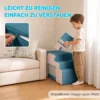 Spielsofa Samt 2 Teiliges Kindersofa Aus Schaumstoff Waschbar Modulares Kindercouch Für Kinder 0,5 Bis 3 Jahre