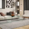 Stabiele Salontafel Van Glas, Eendelig Ontwerp, Eenvoudig En Modern, 100 X 50 X 35 Cm, Transparant