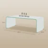 Stabiele Salontafel Van Glas, Eendelig Ontwerp, Eenvoudig En Modern, 100 X 50 X 35 Cm, Transparant