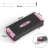 Steppbrett Höhenverstellbar Fitness Aerobic Stepper Mit 2 Stufen (11/16 Cm) 2 Widerstandsbändern, Anti Rutsch Matte Rosa