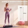 Steppbrett Höhenverstellbar Fitness Aerobic Stepper Mit 2 Stufen (11/16 Cm) 2 Widerstandsbändern, Anti Rutsch Matte Rosa