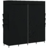 Stoff Kleiderschrank, Staubdicht, Tragbar, 5 Kleiderstangen, 170 X 45 X 167 Cm, Schwarz