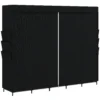 Stoff Kleiderschrank, Staubdicht, Tragbar, 5 Kleiderstangen, 212 X 45 X 167 Cm, Schwarz