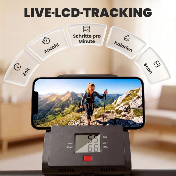 Thuis Trapstepper, Inklapbare Vertical Climber Met 3 Weerstandsniveaus, Verstelbaar Stuur En LCD monitor