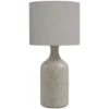 Tischlampe Tischleuchte, Nachttischlampe Schreibtischlampe Mit Keramiksockel, Leinenschirm, 22x22x45 Cm Sandfarben+Beige