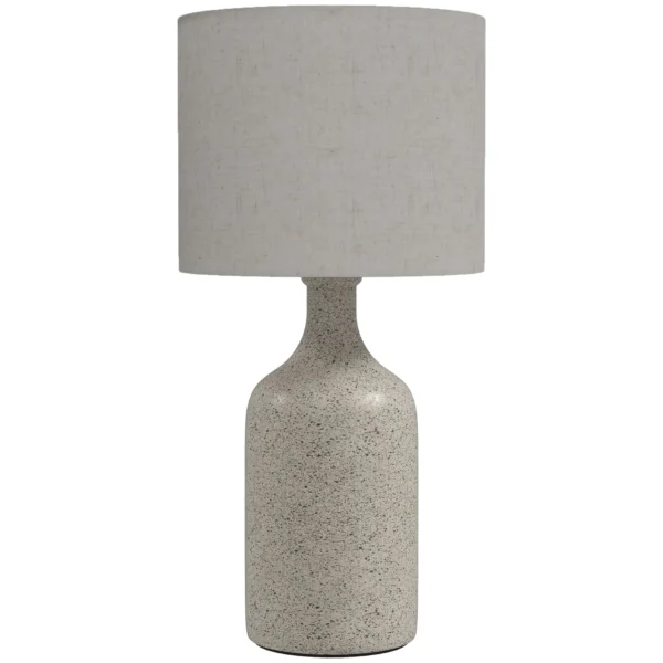 Tischlampe Tischleuchte, Nachttischlampe Schreibtischlampe Mit Keramiksockel, Leinenschirm, 22x22x45 Cm Sandfarben+Beige