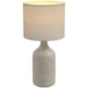 Tischlampe Tischleuchte, Nachttischlampe Schreibtischlampe Mit Keramiksockel, Leinenschirm, 22x22x45 Cm Sandfarben+Beige