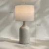 Tischlampe Tischleuchte, Nachttischlampe Schreibtischlampe Mit Keramiksockel, Leinenschirm, 22x22x45 Cm Sandfarben+Beige