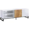 TV Schrank Für Fernseher Bis 55 Zoll, Modernes TV Lowboard Mit Verstellbaren Einlegeböden, Weiß