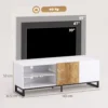 TV Schrank Für Fernseher Bis 55 Zoll, Modernes TV Lowboard Mit Verstellbaren Einlegeböden, Weiß
