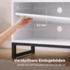 TV Schrank Für Fernseher Bis 55 Zoll, Modernes TV Lowboard Mit Verstellbaren Einlegeböden, Weiß