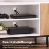 TV Schrank Für Fernseher Bis 55 Zoll, Modernes TV Lowboard Mit Verstellbaren Einlegeböden, Weiß