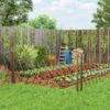 Uitschuifbaar Schaargrille 31 250cm Afscheidingsgrille Schaarsluiting Tuin Alu Bruin