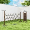 Uitschuifbaar Schaargrille 31 250cm Afscheidingsgrille Schaarsluiting Tuin Alu Bruin