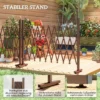 Uitschuifbaar Schaargrille 31 250cm Afscheidingsgrille Schaarsluiting Tuin Alu Bruin