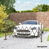 Uitschuifbaar Schaargrille 31 250cm Afscheidingsgrille Schaarsluiting Tuin Alu Bruin