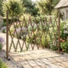 Uitschuifbaar Schaargrille 31 250cm Afscheidingsgrille Schaarsluiting Tuin Alu Bruin