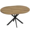Uitschuifbare Eettafel Voor 4 6 Personen, Keukentafel In Industriële Stijl Met Spinnenpoot, Bruine Houtlook