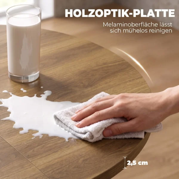 Uitschuifbare Eettafel Voor 4 6 Personen, Keukentafel In Industriële Stijl Met Spinnenpoot, Bruine Houtlook