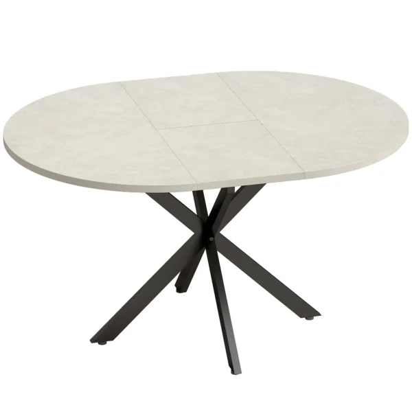 Uitschuifbare Eettafel Voor 4 6 Personen, Keukentafel In Industriële Stijl Met Spinnenpoot, Grijs