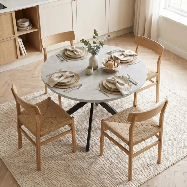 Uitschuifbare Eettafel Voor 4 6 Personen, Keukentafel In Industriële Stijl Met Spinnenpoot, Grijs
