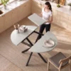 Uitschuifbare Eettafel Voor 4 6 Personen, Keukentafel In Industriële Stijl Met Spinnenpoot, Grijs