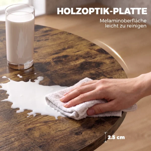 Uitschuifbare Eettafel Voor 4 6 Personen, Keukentafel In Industriële Stijl Met Spinnenpoot, Rustiek Bruin