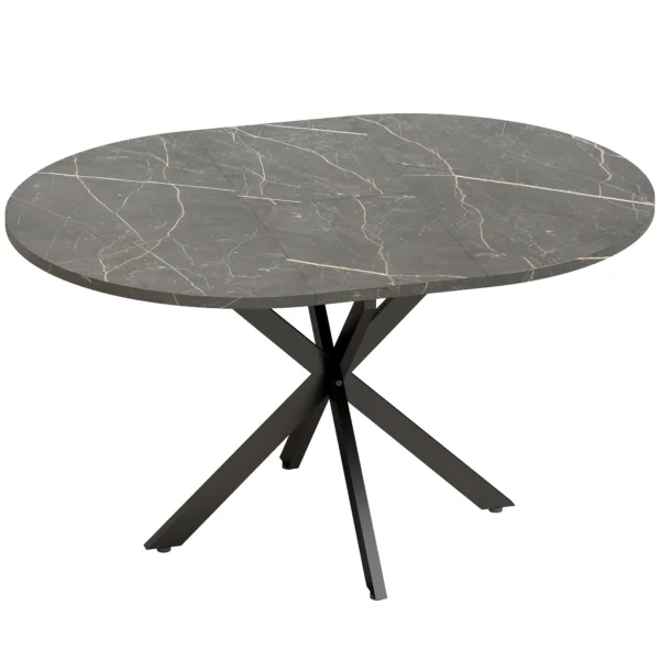 Uitschuifbare Eettafel Voor 4 6 Personen, Keukentafel In Industriële Stijl Met Spinnenpoot, Zwart