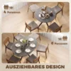Uitschuifbare Eettafel Voor 4 6 Personen, Keukentafel In Industriële Stijl Met Spinnenpoot, Zwart