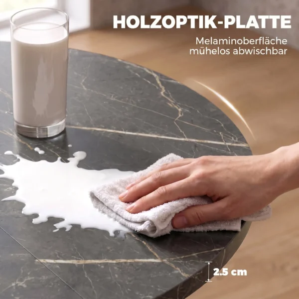 Uitschuifbare Eettafel Voor 4 6 Personen, Keukentafel In Industriële Stijl Met Spinnenpoot, Zwart