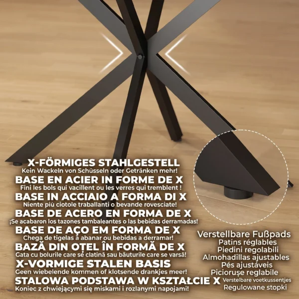 Uitschuifbare Eettafel Voor 4 6 Personen, Keukentafel In Industriële Stijl Met Spinnenpoot, Zwart