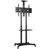 Verrijdbare TV standaard Voor 32 75 Inch Televisies, In Hoogte Verstelbare TV standaard Met 2 Planken, Metaal, Max. VESA 400x600mm