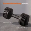 Verstelbare Dumbbell Set, 11 Kg Dumbbells Met Snelle Aanpassing Opbergvak, Antislip Handvat, Ruimtebesparend