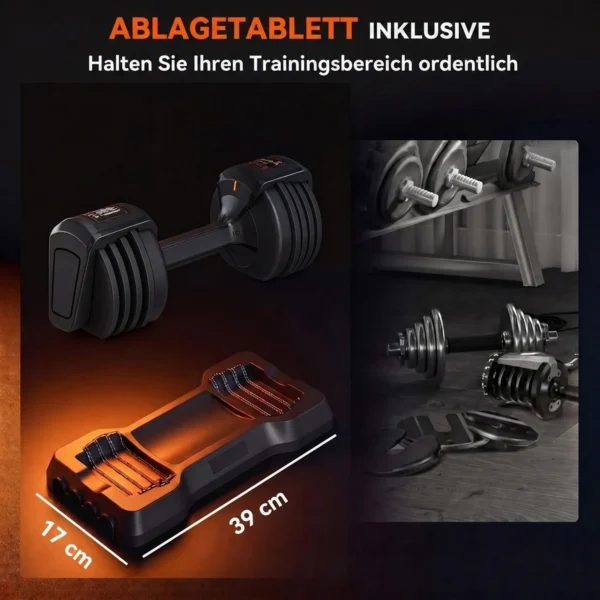 Verstelbare Dumbbell Set, 11 Kg Dumbbells Met Snelle Aanpassing Opbergvak, Antislip Handvat, Ruimtebesparend