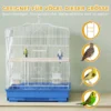 Vintage ontwerp Vogelkooi Voor Kleine Vogelsoorten Incl. Accessoires 46,5 X 36 X 59 Cm Staal, Hout, Blauw+Wit