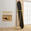 Volledige Lichaamsspiegel, Ovale Vorm, Vrijstaand, Metalen Frame, 50x180cm, Goud