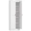 Voorraadkast 175 Cm Met Opbergruimte, Keukenkast Met Soft close Deuren En Verstelbare Legplanken, Wit