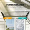 Vordach Für Haustür/Fenster, Wetterfest, Transparent, Aluminium Verbindungstangen/Polycarbonat, 110 X 60 X 18 Cm