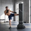 Vrijstaande Bokszak 180 Cm Met Zuignap Vulbare Basis, Schokabsorberende Handschoenen Boxing Trainer