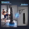 Vrijstaande Bokszak 180 Cm Met Zuignap Vulbare Basis, Schokabsorberende Handschoenen Boxing Trainer