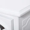Vrijstaande Elektrische Haard, Vlam Effect, 2 Verwarmingsmodi 1000W/2000W, Gehard Glas, Wit, 36,5x24x45,5 Cm